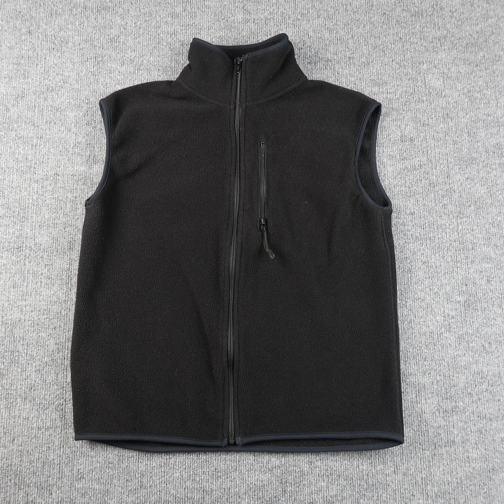 Timberland Weathergear‎ Vest Mens Small Black Fleece Full Zip Outdoor Made USA